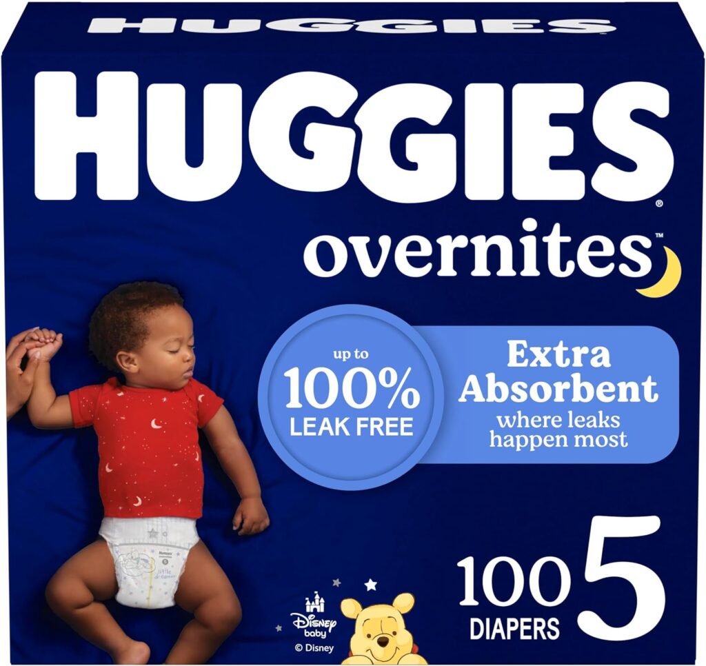 Huggies Overnites Overnight Baby Diapers, Size 5, 100 C