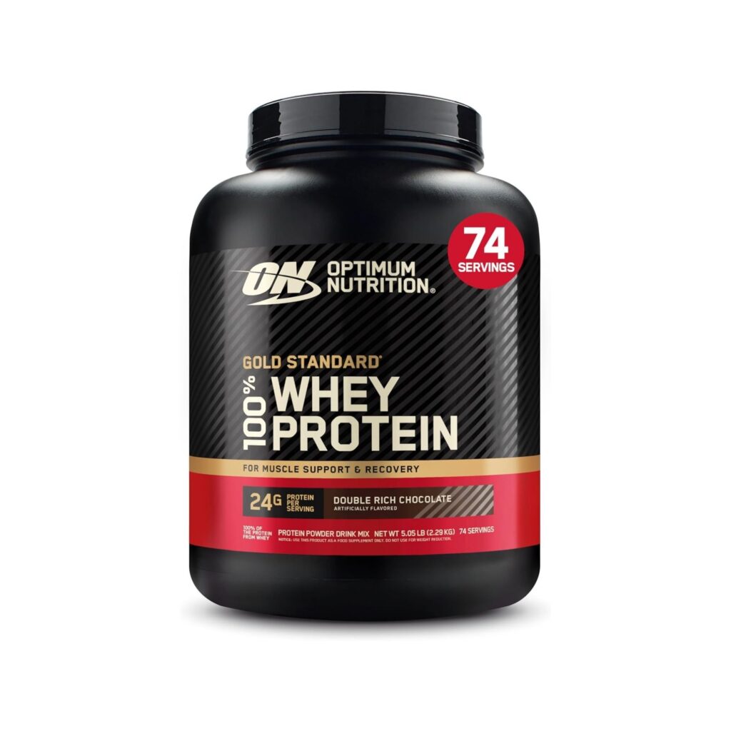 Optimum Nutrition Gold Standard Whey Protein Powder, Double Rich Chocolate, 5 Pound