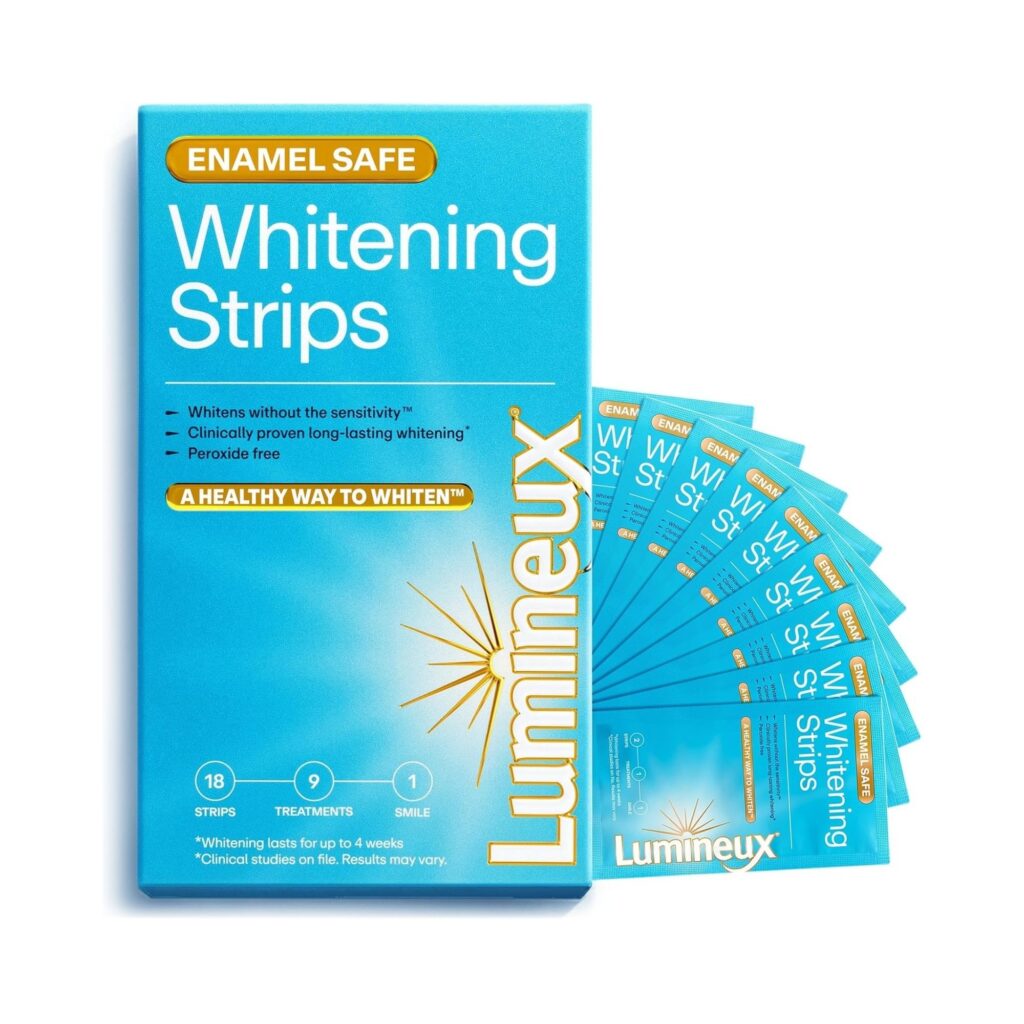Lumineux Peroxide-Free Teeth Whitening Strips, Enamel Safe and Sensitivity Fre